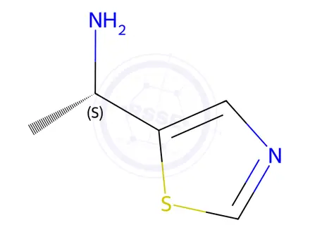 Chemical structure of (1S)-1-(1,3-thiazol-5-yl)ethan-1-amine dihydrochloride