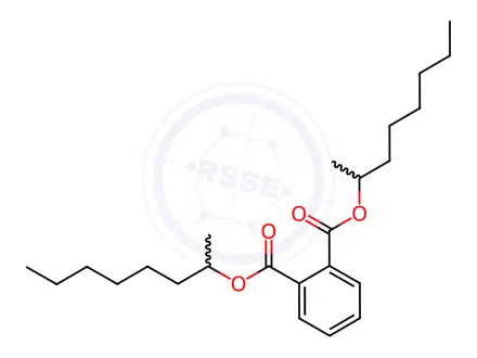 Chemical structure of Disecoctyl phthalate