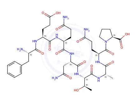 Chemical structure of (Gln53)-Connexin 37 (51-58) (human, mouse, rat)