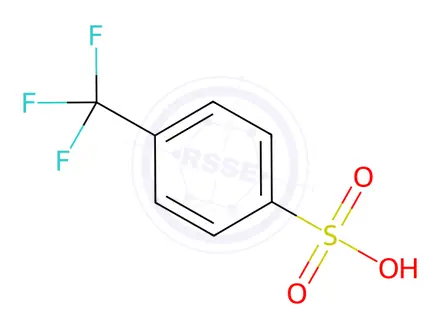Chemical structure of 4-(trifluoromethyl)benzenesulfonic acid