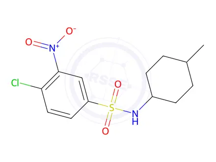 Chemical structure of 4-Chloro-N-(4-methylcyclohexyl)-3-nitrobenzenesulfonamide