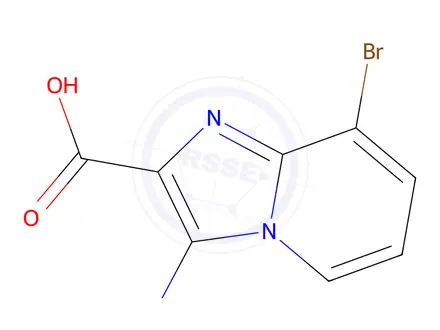 Chemical structure of 3-Amino-8-bromoimidazo[1,2-a]pyridine-2-carboxylic acid