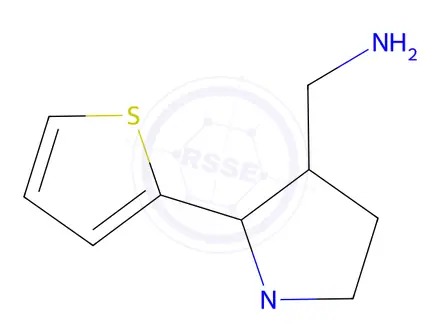 Chemical structure of [1-methyl-2-(thiophen-2-yl)pyrrolidin-3-yl]methanamine