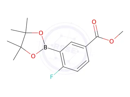 Chemical structure of Methyl 4-Fluoro-3-(4,4,5,5-Tetramethyl-1,3,2-Dioxaborolan-2-Yl)Benzoate