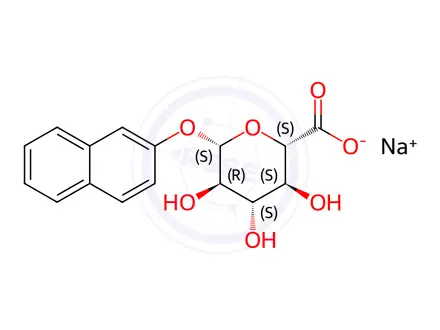 Chemical structure of 2-Naphthyl b-D-glucuronide sodium Salt