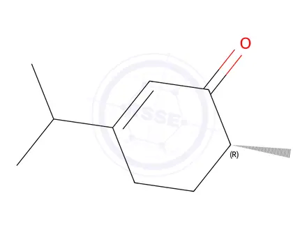 Chemical structure of (R)-3-(isopropyl)-6-methylcyclohex-2-en-1-one