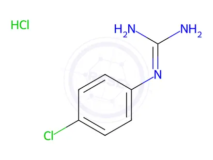 Chemical structure of p-Chlorophenylguanidine Hydrochloride