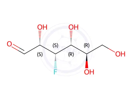 Chemical structure of 3-deoxy-3-fluoro-D-glucose