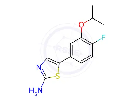 Chemical structure of 5-(4-Fluoro-3-isopropoxyphenyl)thiazol-2-amine