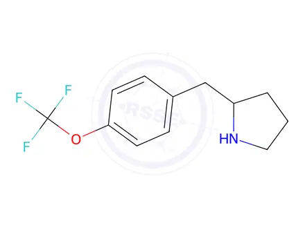 Chemical structure of 2-(4-(Trifluoromethoxy)benzyl)pyrrolidine