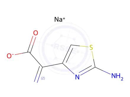 Chemical structure of Sodium (Z)-2-(2-aminothiazol-4-yl)-2-(hydroxyimino)acetate