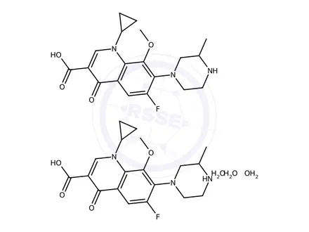 Chemical structure of Gatifloxacin Sesquihydrate