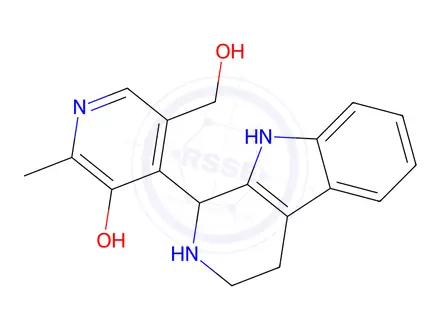 Chemical structure of 5-(Hydroxymethyl)-2-methyl-4-(2,3,4,9-tetrahydro-1H-pyrido[3,4-b]indol-1-yl)pyridin-3-ol
