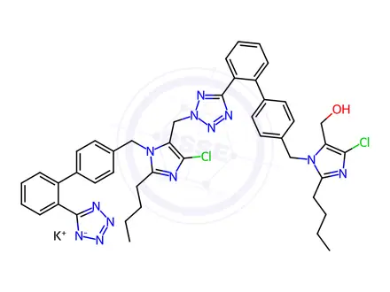Chemical structure of Losartan EP Impurity M (Potassium Salt)