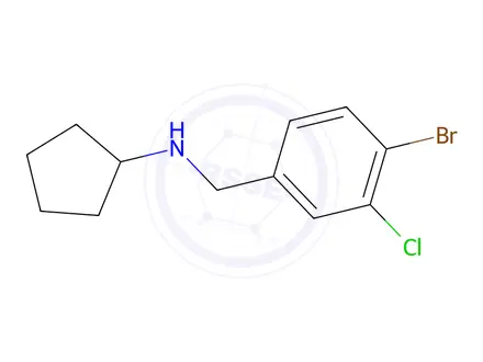 Chemical structure of N-[(4-BRomo-3-chlorophenyl)methyl]cyclopentanamine