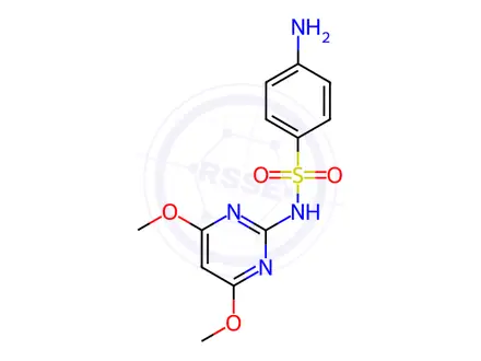 Chemical structure of Sulfadimethoxypyrimidine