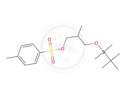 Chemical structure of (2S)-3-[[(1,1-Dimethylethyl)dimethylsilyl]oxy]-2-methyl-1-propanol 4-Methylbenzenesulfonate