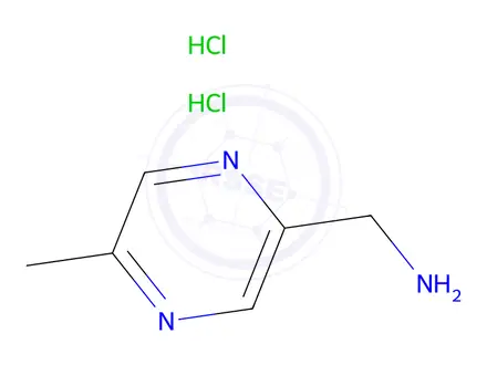 Chemical structure of 1-(5-methylpyrazin-2-yl)methanamine dihydrochloride