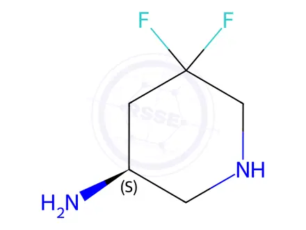 Chemical structure of (3S)-5,5-difluoropiperidin-3-amine