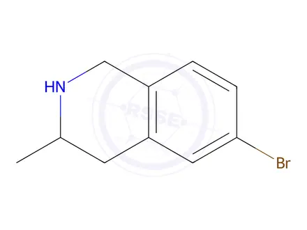 Chemical structure of 6-Bromo-3-methyl-1,2,3,4-tetrahydro-isoquinoline