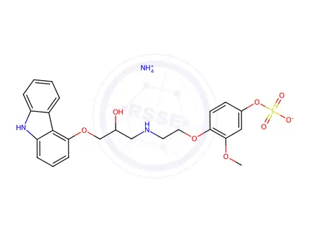 Chemical structure of 4'-Hydroxyphenylcarvedilol Sulfate