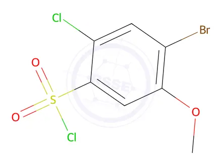 Chemical structure of 4-Bromo-2-chloro-5-methoxybenzenesulfonyl chloride