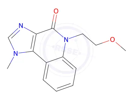 Chemical structure of 4H-Imidazo(4,5-c)quinolin-4-one, 1,5-dihydro-5-(2-methoxyethyl)-1-meth yl-