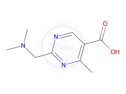 Chemical structure of 2-((Dimethylamino)methyl)-4-methylpyrimidine-5-carboxylic acid