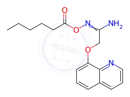 Chemical structure of N-(Hexanoyloxy)-2-(quinolin-8-yloxy)acetimidamide