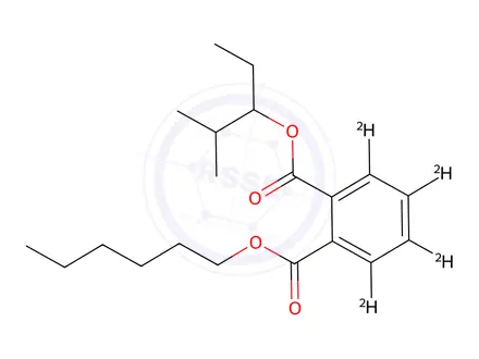 Chemical structure of n-Hexyl 1-​Ethyl-​2-​methylpropyl Phthalate-d4