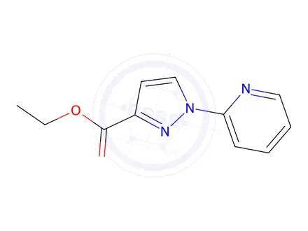 Chemical structure of 1-PYRIDIN-2-YL-1H-PYRAZOLE-3-CARBOXYLIC ACID ETHYL ESTER