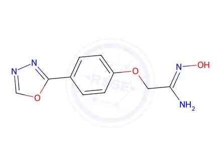 Chemical structure of 2-[4-(1,3,4-Oxadiazol-2-yl)phenoxy]acetamidoxime