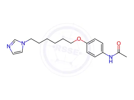 Chemical structure of N-(4-((6-(1H-Imidazol-1-yl)hexyl)oxy)phenyl)acetamide