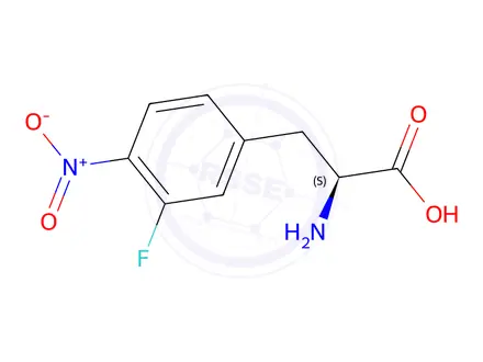 Chemical structure of (S)-3-Fluoro-4-nitrophenylalanine, 97%