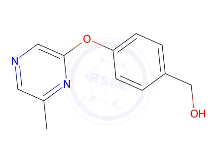 Chemical structure of (4-((6-Methylpyrazin-2-yl)oxy)phenyl)methanol