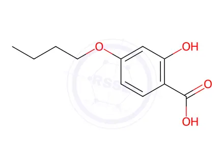 Chemical structure of 4-butoxy-2-hydroxybenzoic Acid