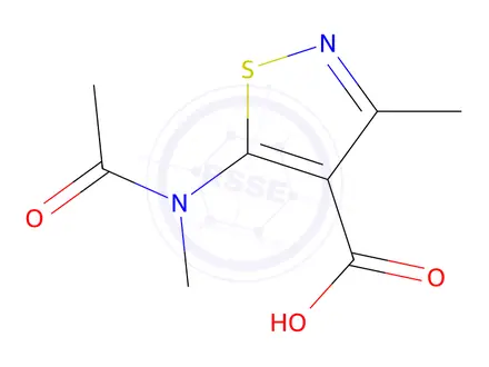 Chemical structure of 3-Methyl-5-(n-methylacetamido)isothiazole-4-carboxylic acid