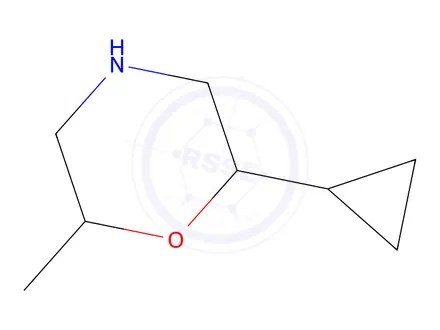 Chemical structure of 2-cyclopropyl-6-methylmorpholine