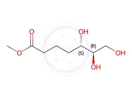 Chemical structure of 5(S),6(R)-7-trihydroxymethyl Heptanoate