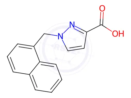 Chemical structure of 1-(1-naphthylmethyl)-1H-pyrazole-3-carboxylic acid