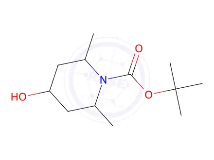 Chemical structure of 4-Hydroxy-2,6-dimethyl-piperidine-1-carboxylic acid tert-butyl ester