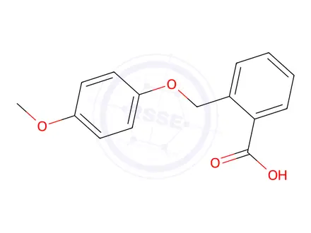 Chemical structure of 2-[(4-methoxyphenoxy)methyl]benzoic Acid
