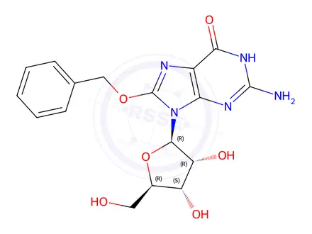Chemical structure of 8-(Benzyloxy)guanosine