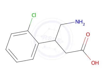 Chemical structure of 4-Amino-3-(2-chlorophenyl)butanoic Acid