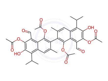 Chemical structure of R-(-)-Gossypol Acetic Acid Impurity 6