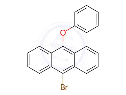 Chemical structure of Anthracene, 9-bromo-10-phenoxy-