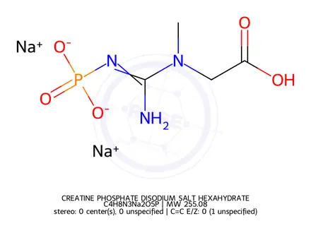 Chemical structure of CREATINE PHOSPHATE DISODIUM SALT HEXAHYDRATE