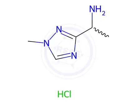 Chemical structure of 1-(1-Methyl-1H-1,2,4-triazol-3-yl)ethanamine Hydrochloride