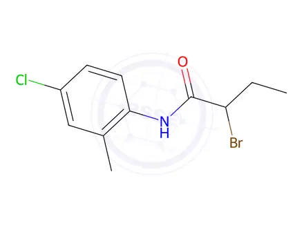 Chemical structure of 2-Bromo-N-(4-chloro-2-methylphenyl)butanamide