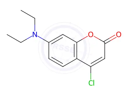 Chemical structure of Coumarin, 4-chloro-7-diethylamino-